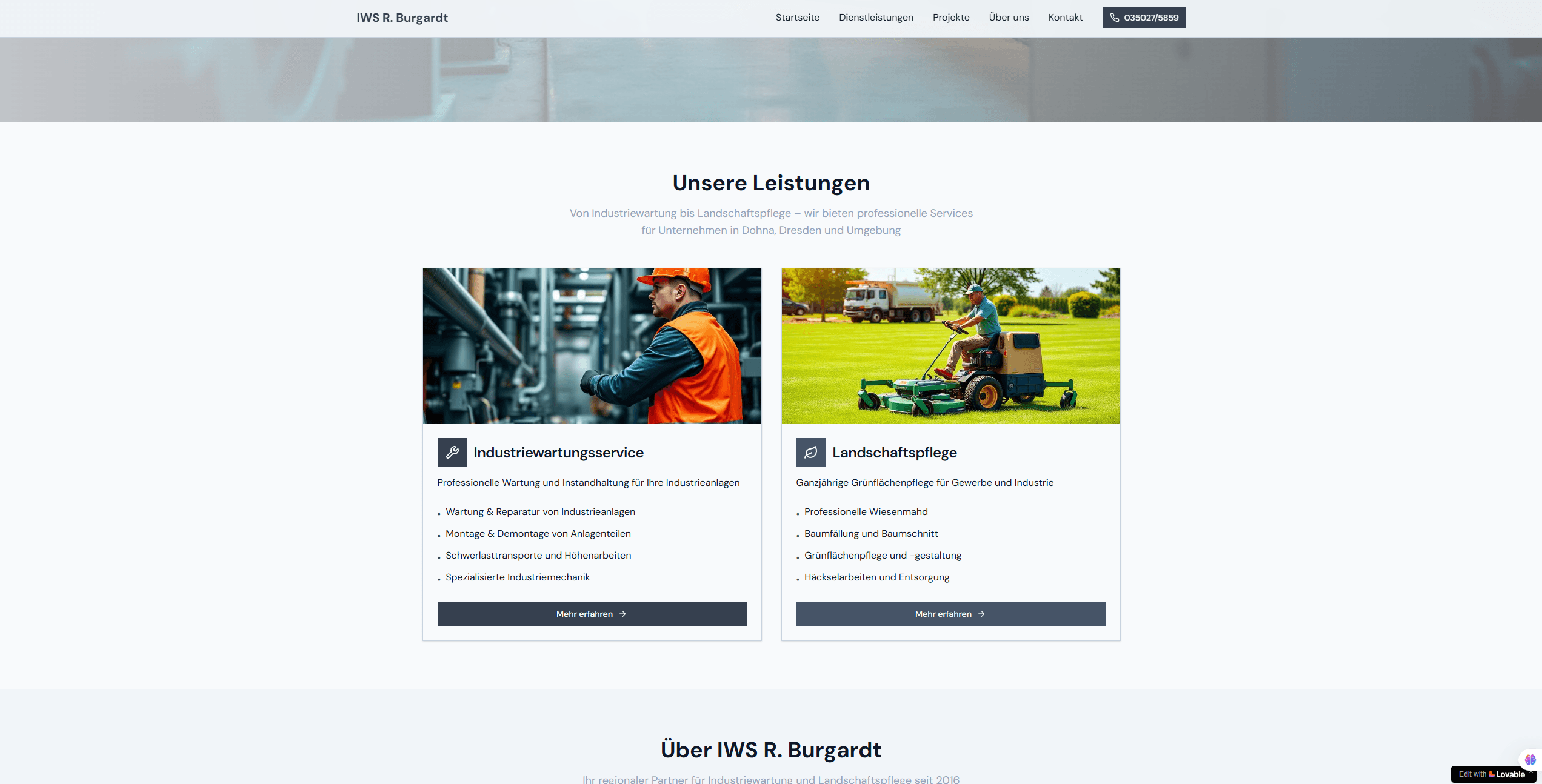 IWS Landing Page